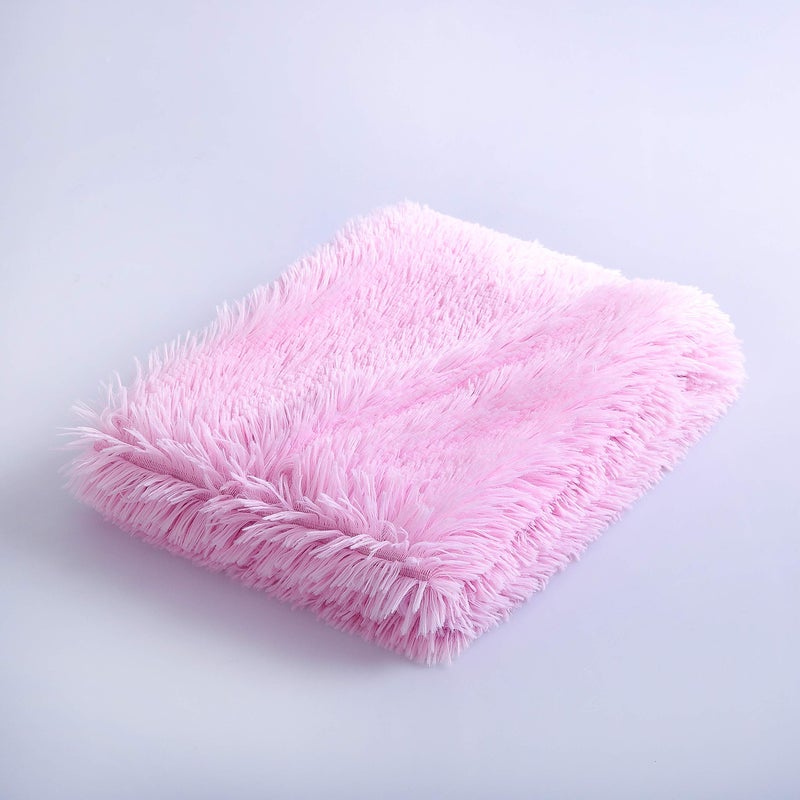 Reafort Luxury Long Hair, PV Fur, Faux Fur Body Pillow Cover/Case 21inx54in with Hidden Zipper Closure (Pink, Body) - Image 3